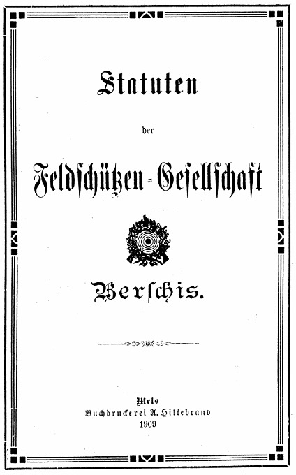 Statuten vom 24. November 1908